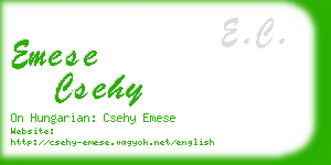 emese csehy business card